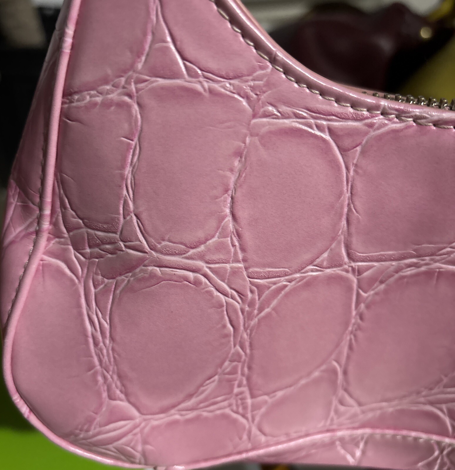 Urban Outfitter Pink “snakeskin”pattern Polyurethane Not Leather