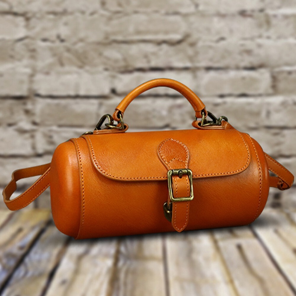 Genuine Leather Satchel for Women Vintage Handbag Purse Handmade Retro Crossbody