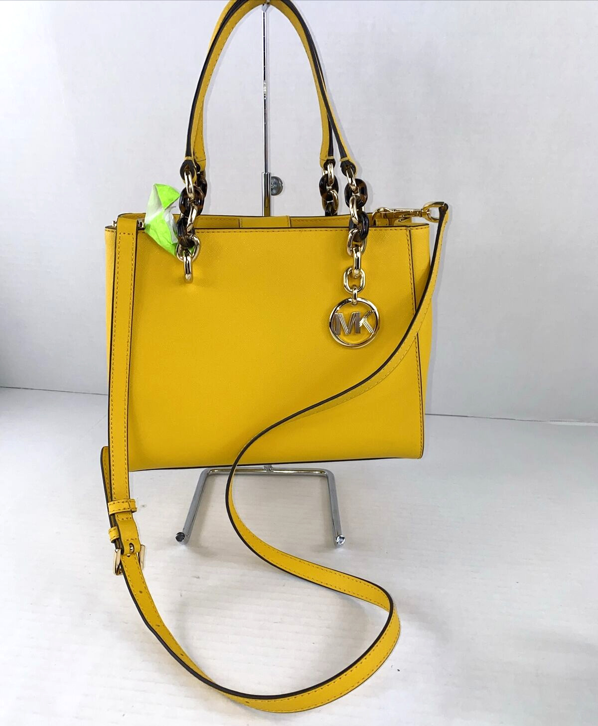 Michael Kors Sofia Medium Tote Bag Yellow Leather Crossbody B2N