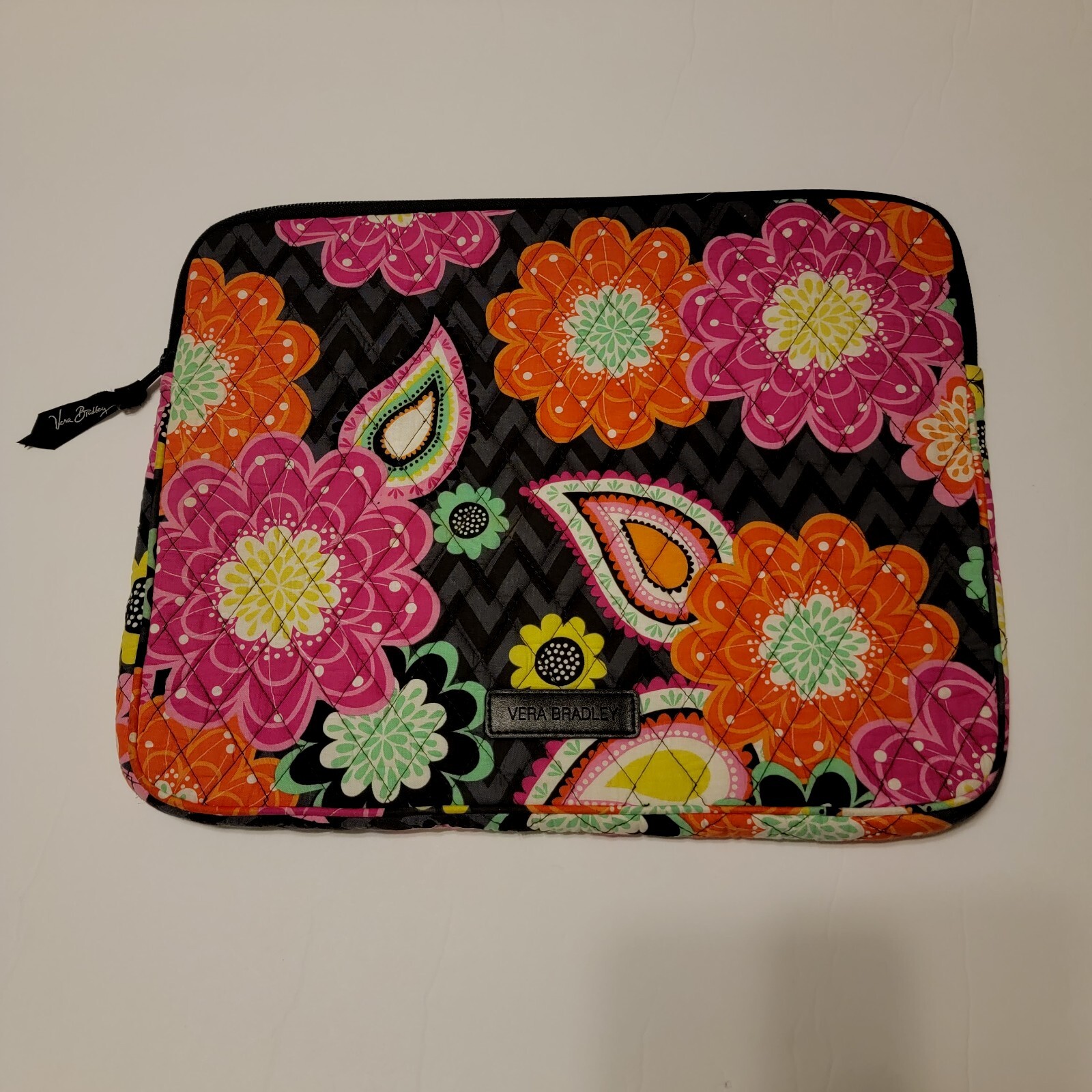 Vera Bradley Laptop Sleeve in Floral Multicolor Print , Padded Case 14″ x 11″