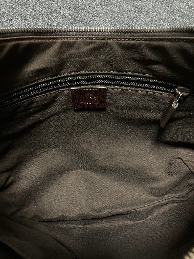 GUCCI GG Canvas Half Moon Messenger Shoulder Bag Brown Unisex 181092 Near Mint