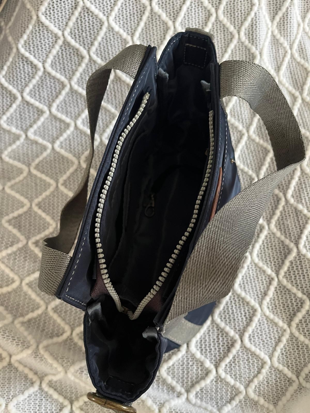 Chala Venture Mini Carryall Tote Crossbody RFID Nylon SUNFLOWER Bag Navy Blue!