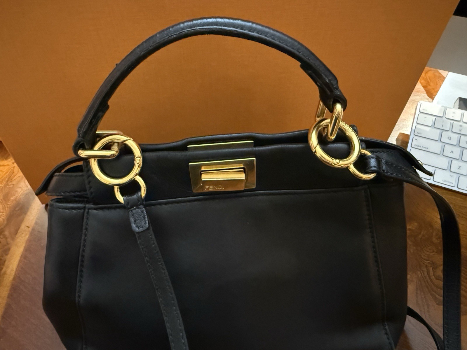 FENDI Peekaboo Nano 2WAY bag black