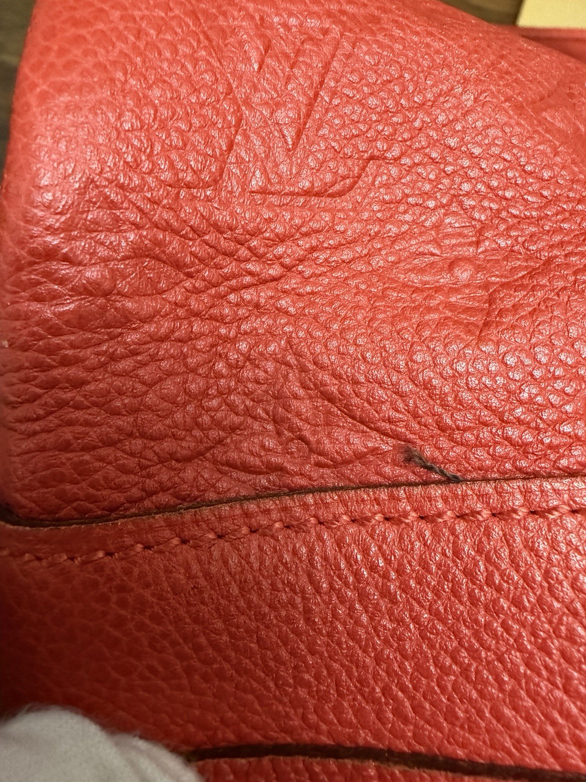 Louis Vuitton Monogram Empreinte Citadine PM Tote Bag Red/Orange