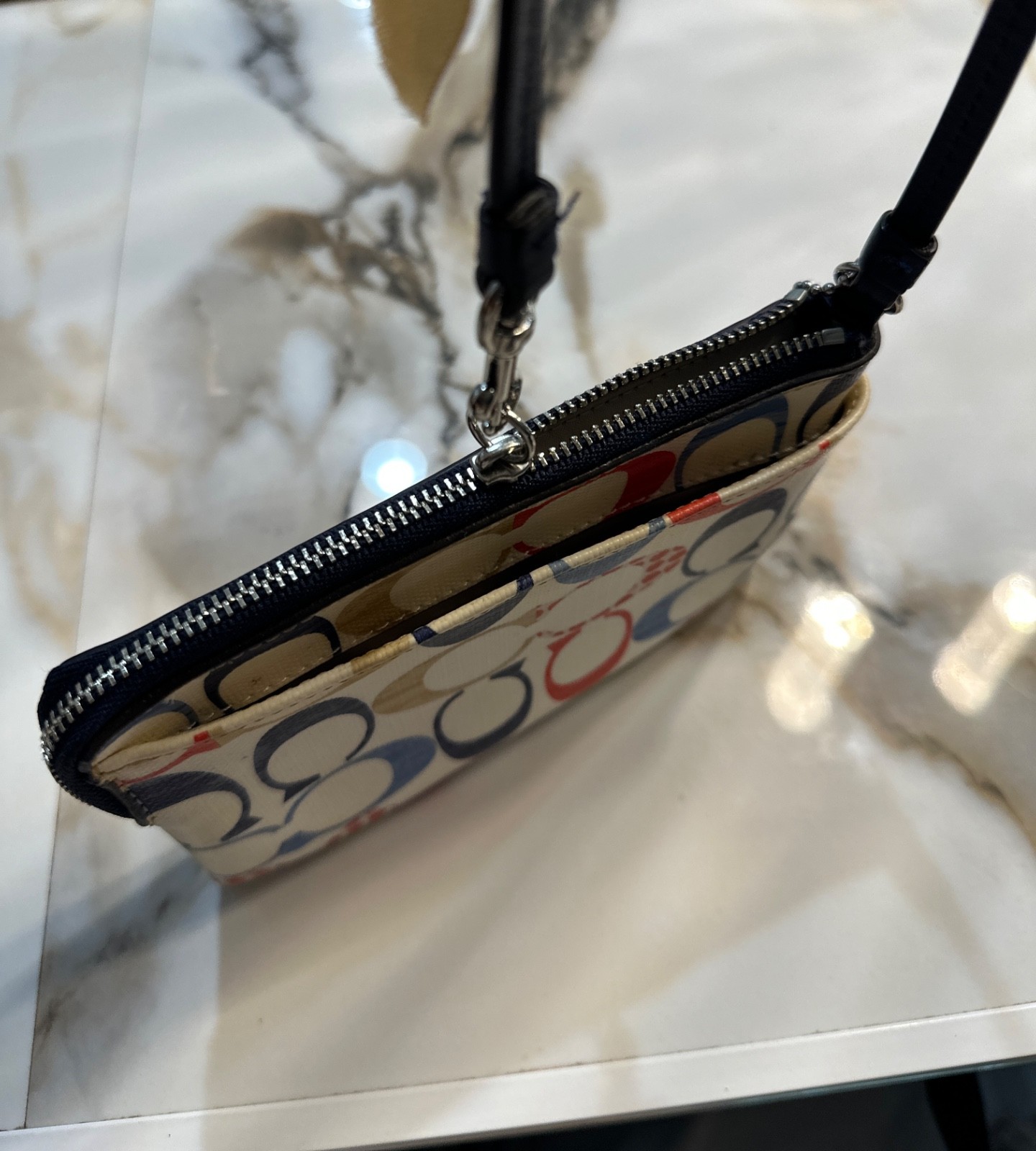 Coach signature stripe multicolor wrislet