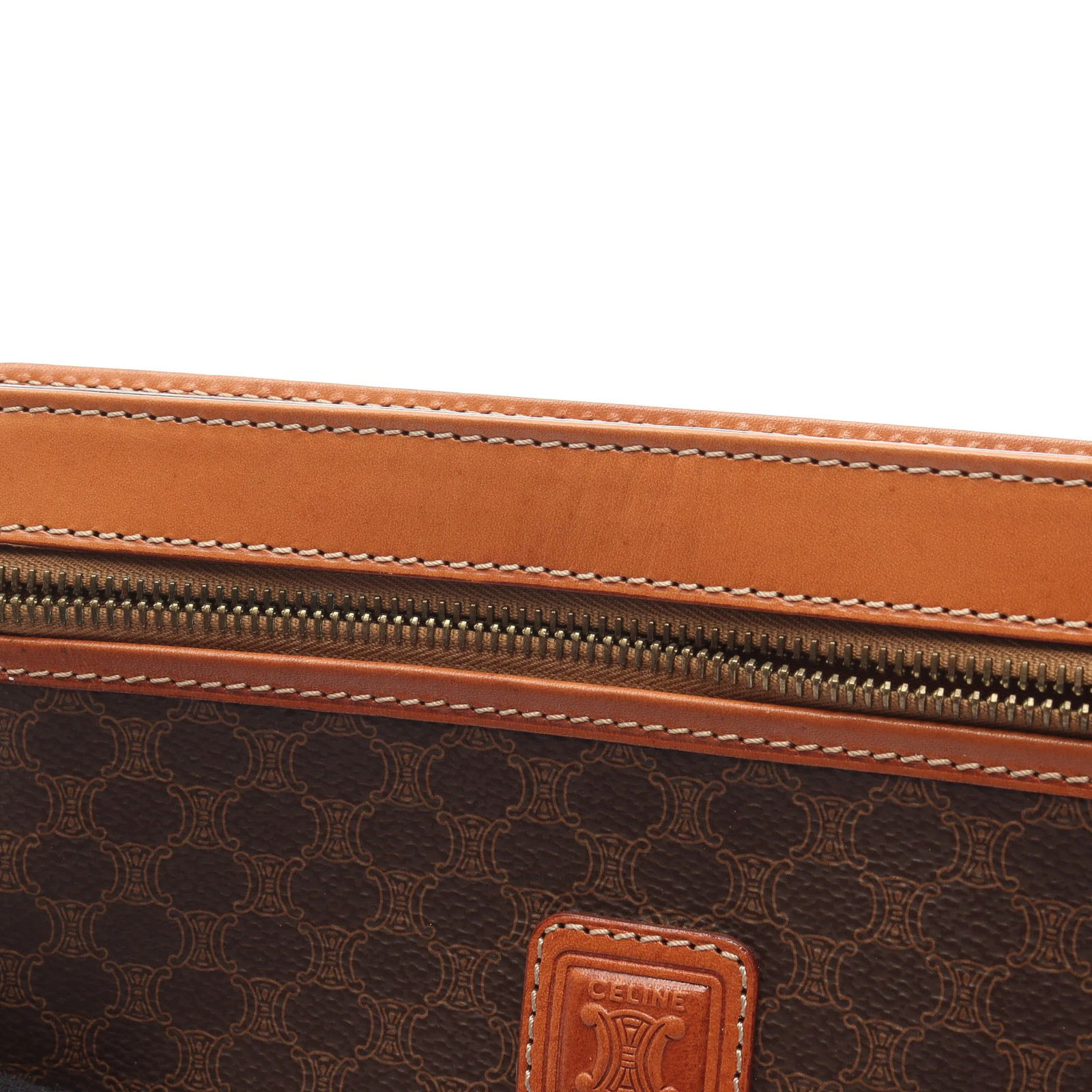 Celine Macadam Clutch Bag Brown PVC #RCB2648