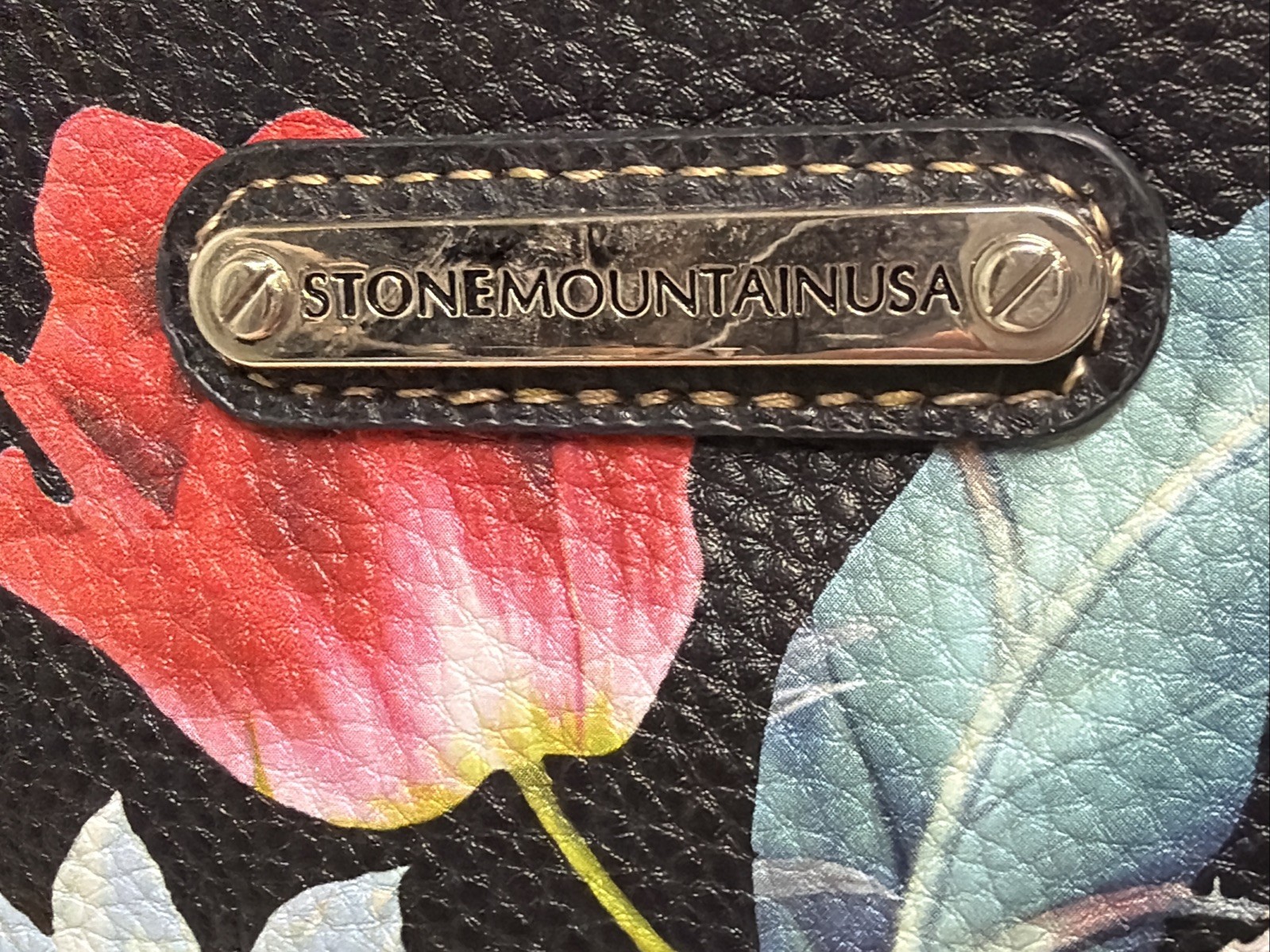 Stone Mountain Floral Multicolor Bonded Pebble Leather & Polyvinyl Shoulder Bag