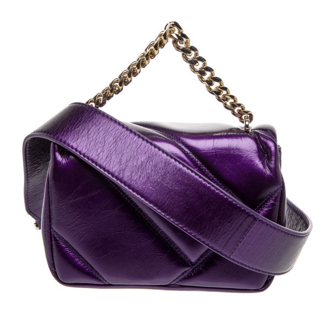 BVLGARI Serpenti Cabochon Mini Amethyst Purple Body Bag l