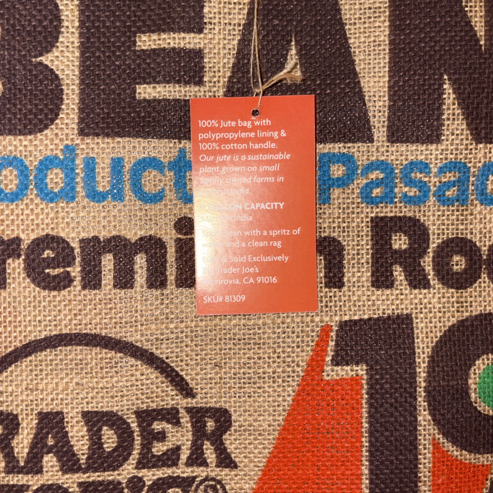 Trader Joe’s 1967 Coffee Beans Tote Bag NWT LIMITED EDITION. Mint Never Used.