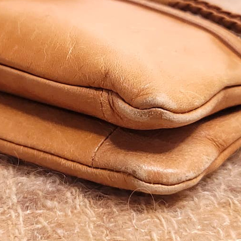 Perlina Multi Pocket Organizer in Tan Soft Cowhide leather Shoulder bag