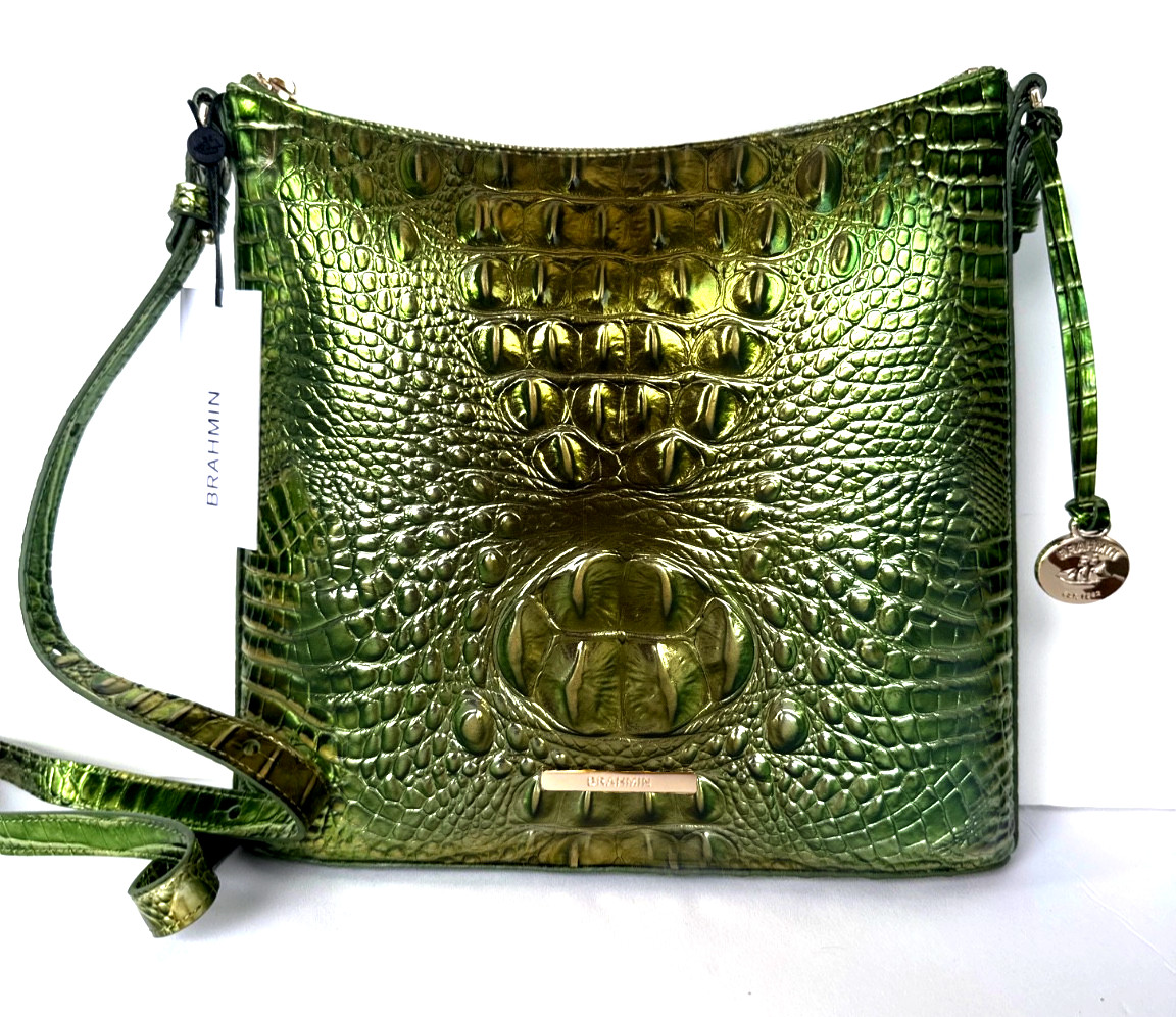 Brahmin Katie Crossbody Bag Cacti Green Melbourne Leather NWT