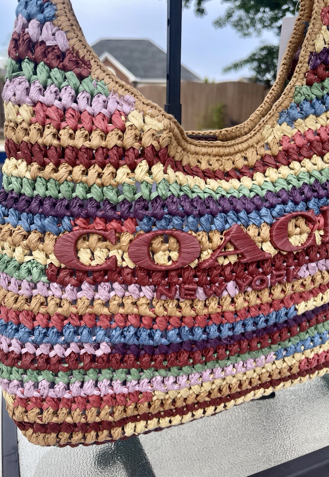 Coach Brooklyn 34 Multi Straw Shoulder Bag Woven Hobo Original Packaging NWT
