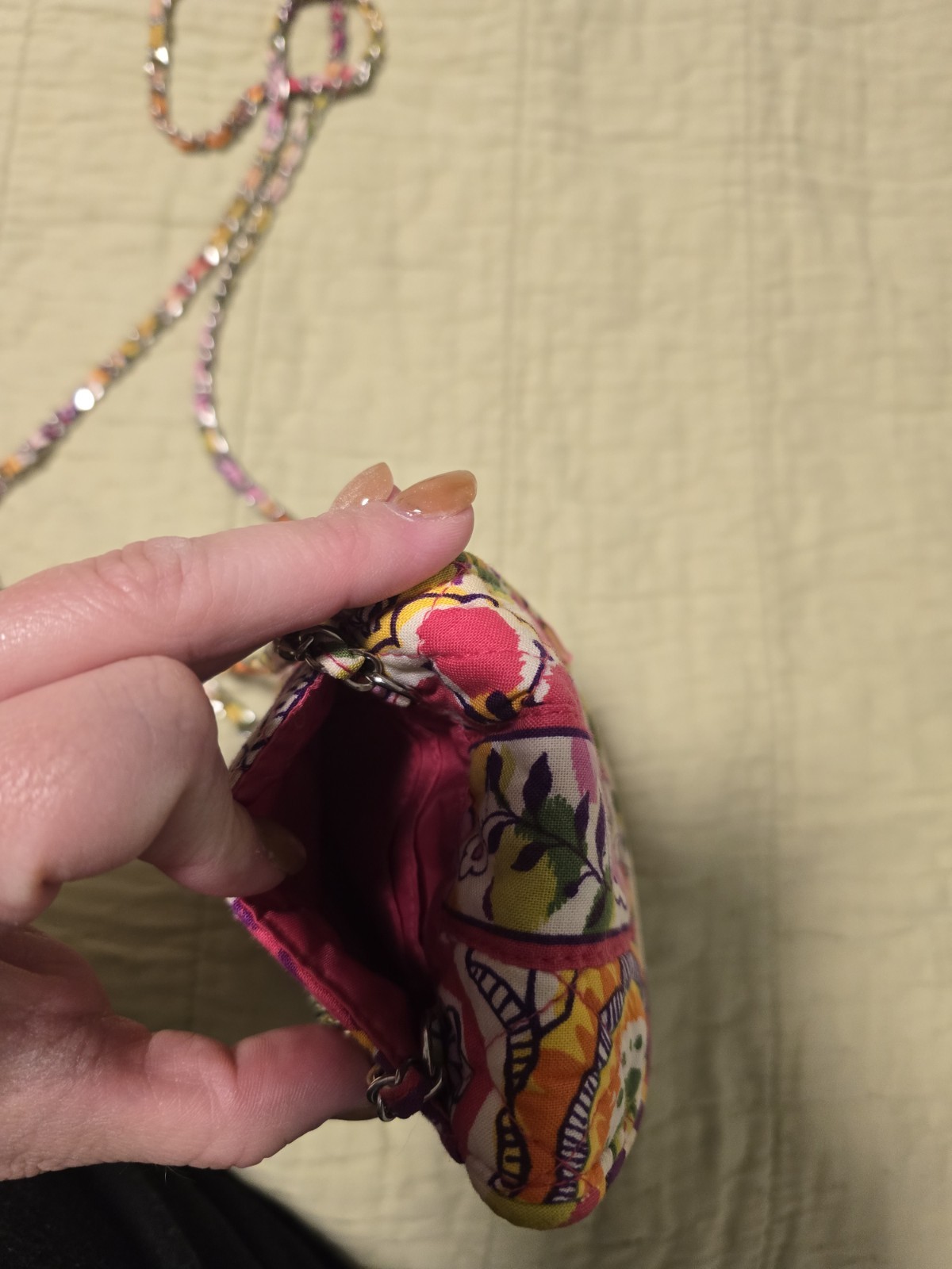Vera Bradley Mini Crossbody Wallet Cell Phone Clementine