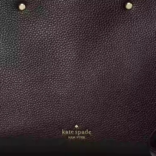 Kate Spade Leila Medium 3 Compartment Black Leather Satchel WKR00335 NWT $399 FS