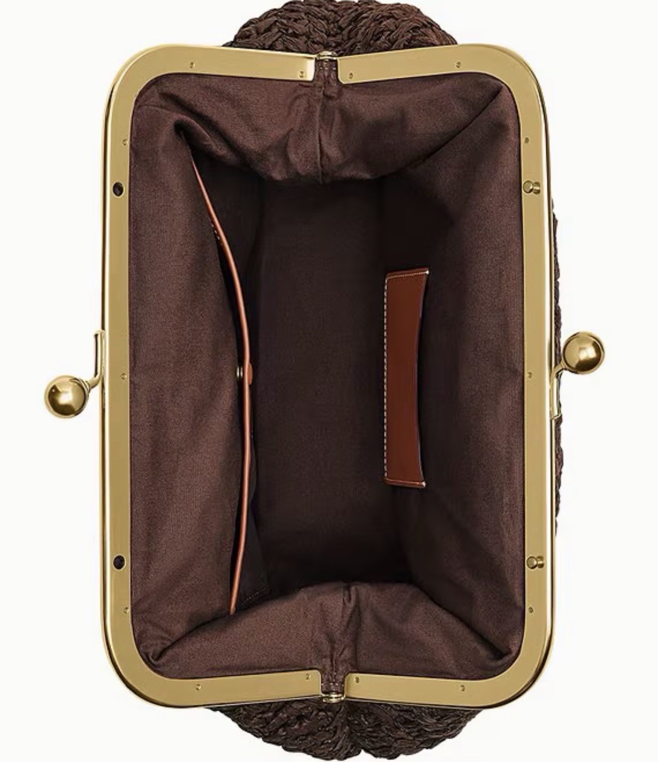 Coach Kisslock 27 in maple brown straw