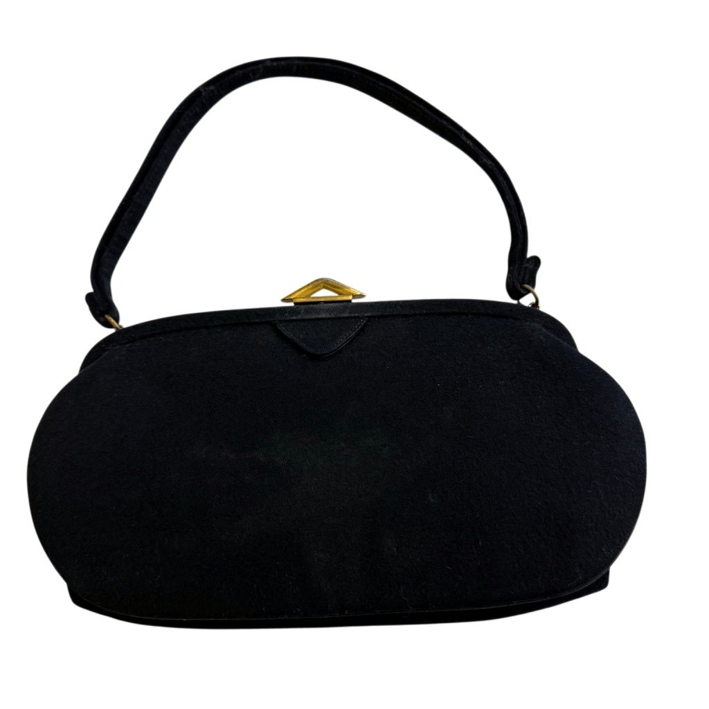 Vintage 40’s Frank Werner California Black Wool Purse W/Accessories Classic