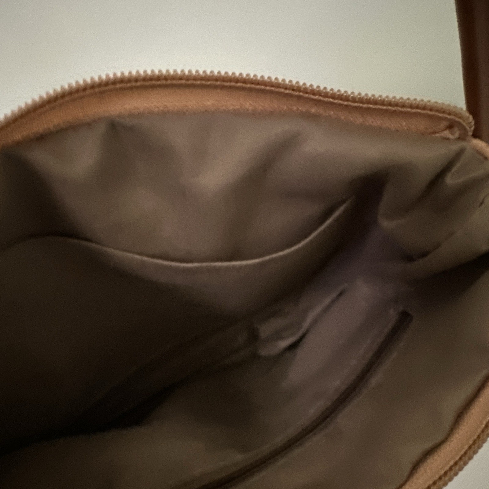 Geometric Multicolor Tan Crossbody Bag, Zip Closure, Pockets, Gold Hardware