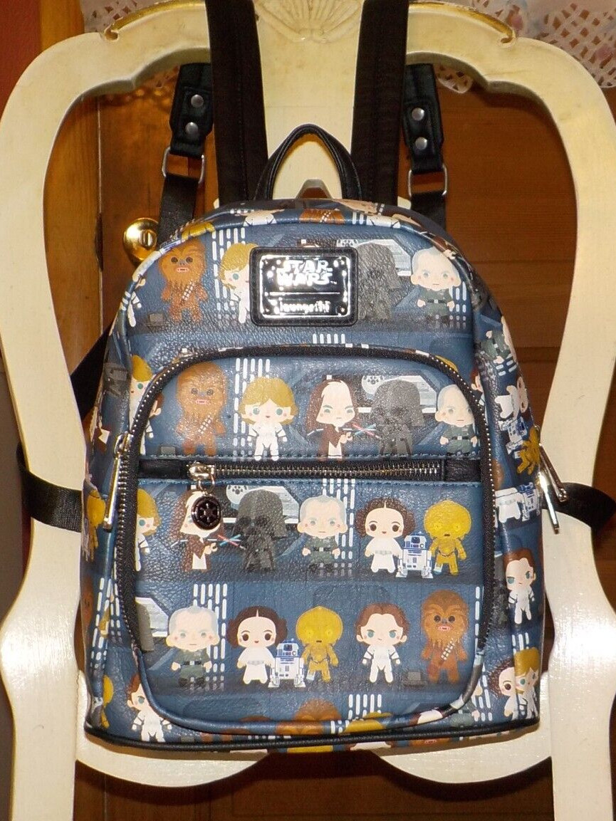 Loungefly Star Wars Chibi Death Star Battle Station Lineup Mini Backpack