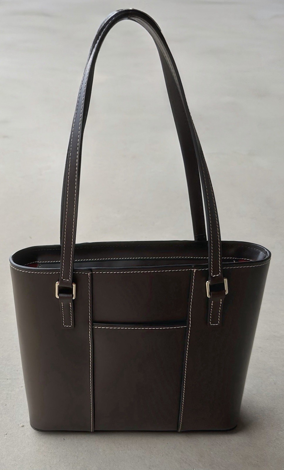 Dooney & Bourke Lexington Pebble Grain Leather Shopper Tote Brown Large Bag USA