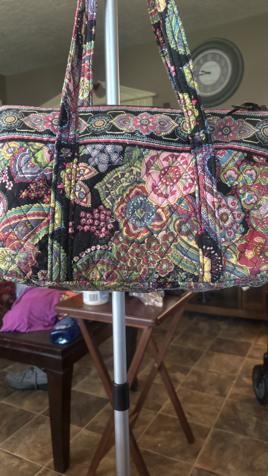 Vera Bradley Women’s Multicolor Paisley Floral Tote Zip Top Inner Pockets