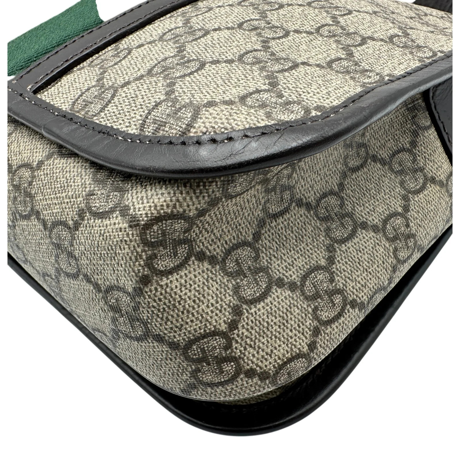 GUCCI GG Plus Sherry Line Messenger Bag Brown Coated Canvas #OKB8083