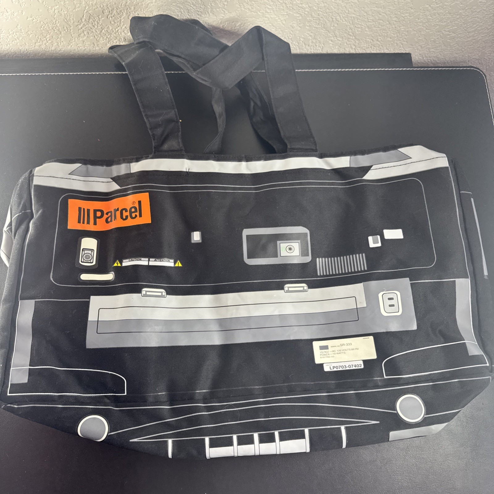 Vintage Y2K Loop NYC III Parcel Boombox Cassette Tote Bag w/ Real Speakers