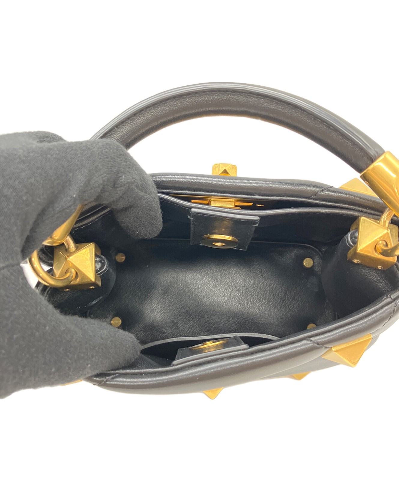 Valentino Garavani 2Way Shoulder Bag Color Black Size Width 7.9 inches Women 99