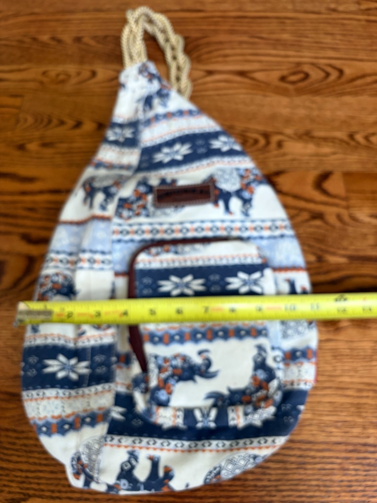Union Bay Crossbody Teardrop Sling Sak Elephant Geometric Bag Rope Brown Purse