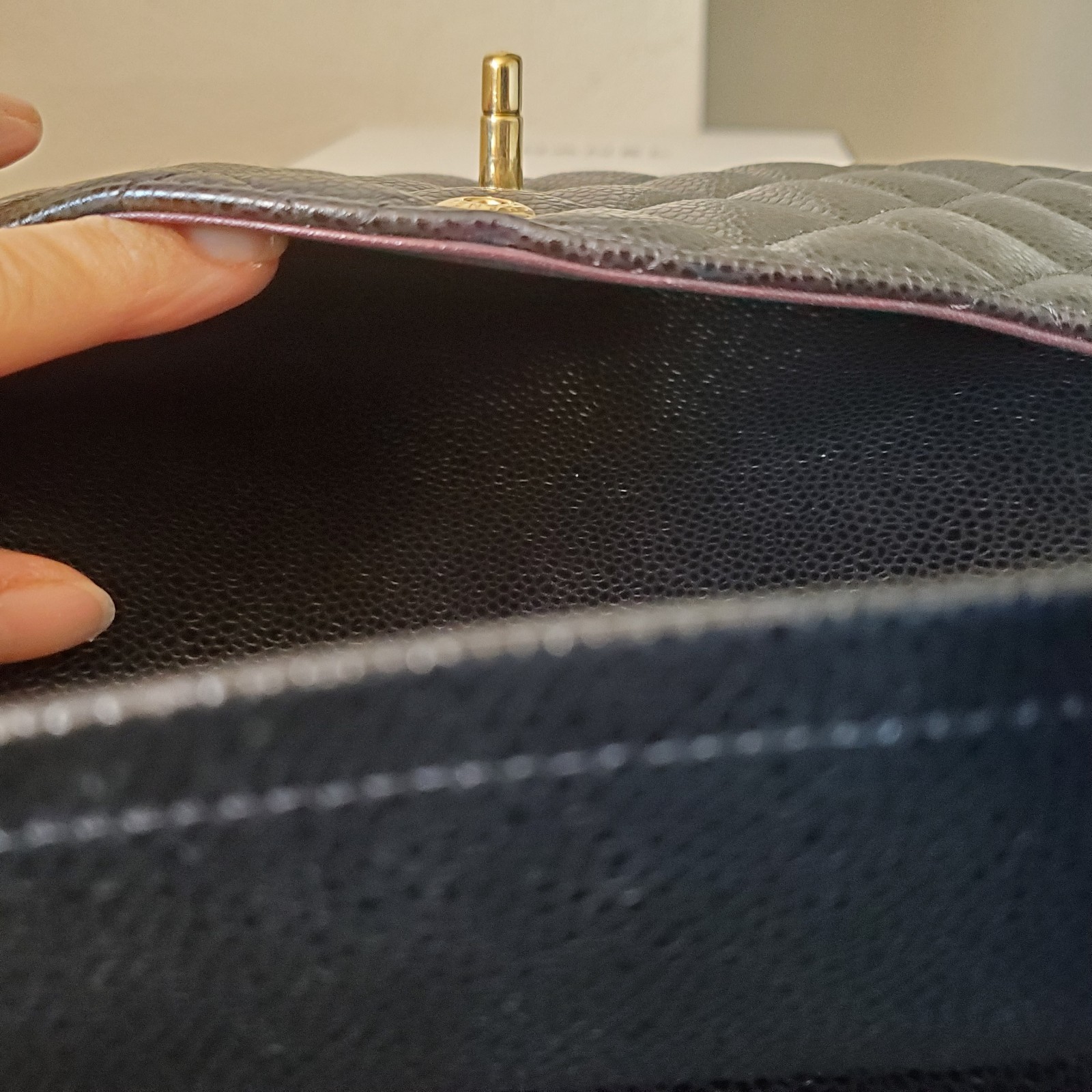 $11,700 CHANEL Classic Medium double Flap Bag black caviar gold hw