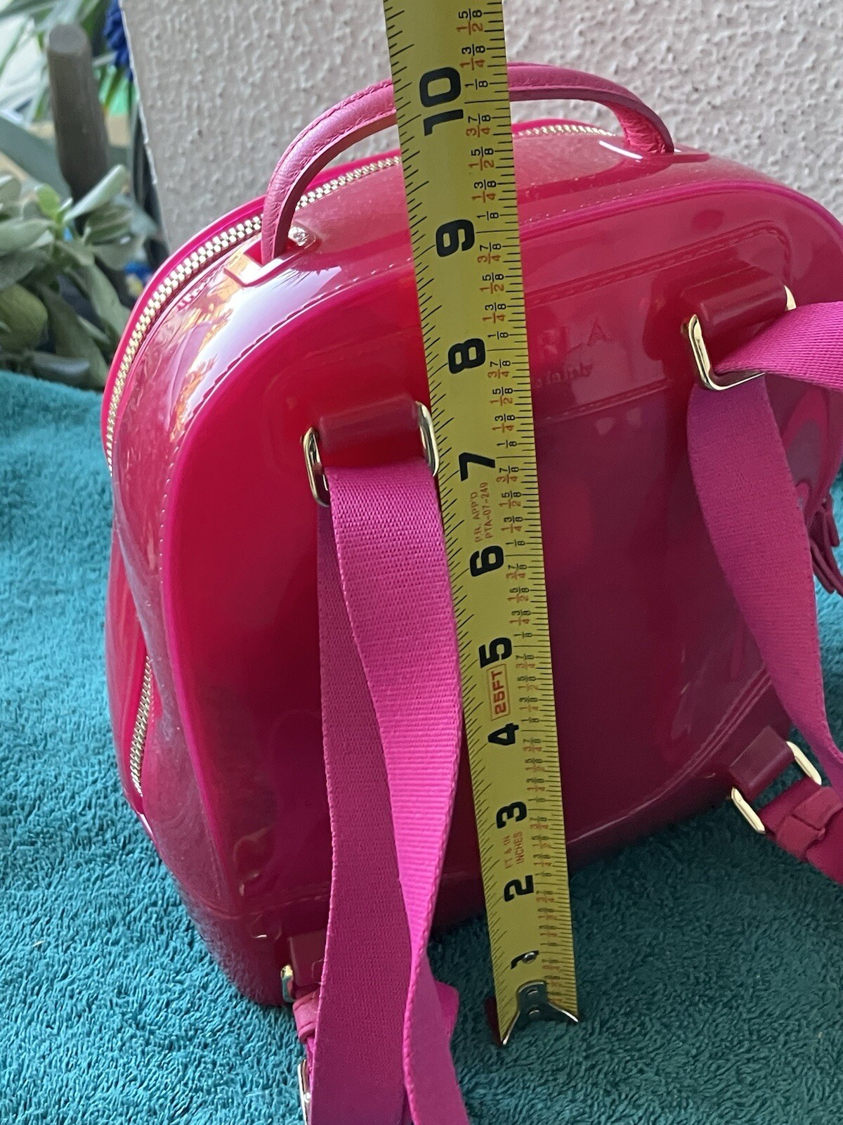 Furla Rubber Pink Mini Backpack