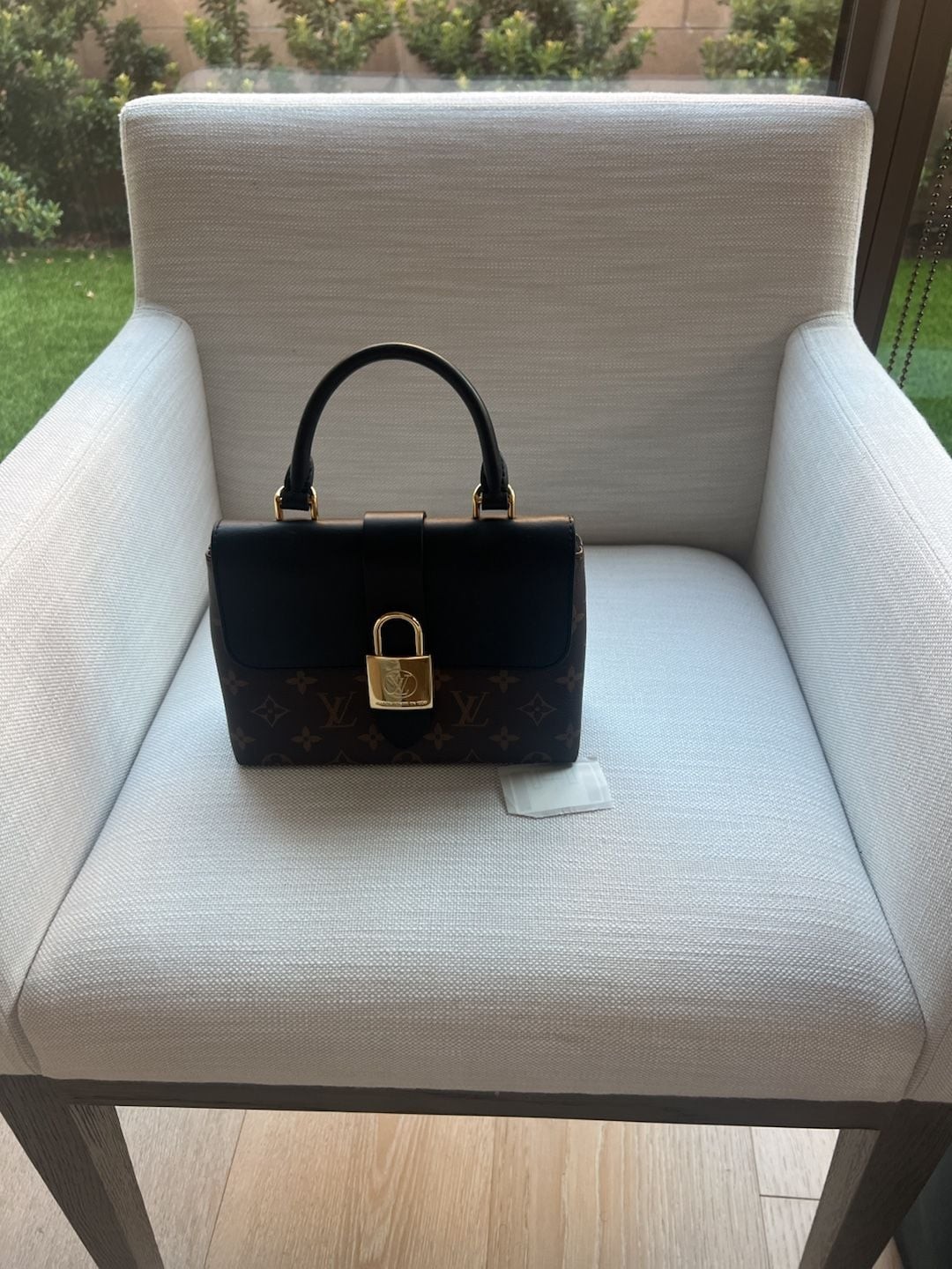 Louis Vuitton Locky BB Monogram Canvas and Black Leather Top Handle Bag
