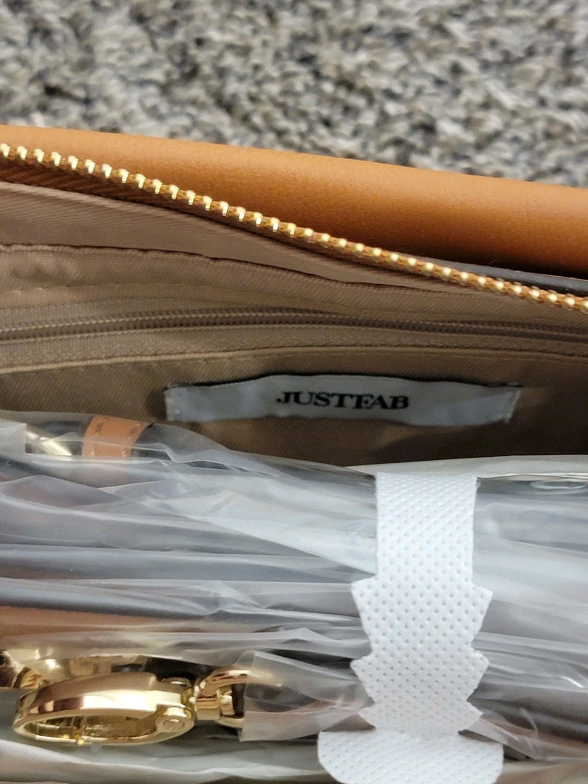 JustFab Womens Small Crossbody Bag Brown