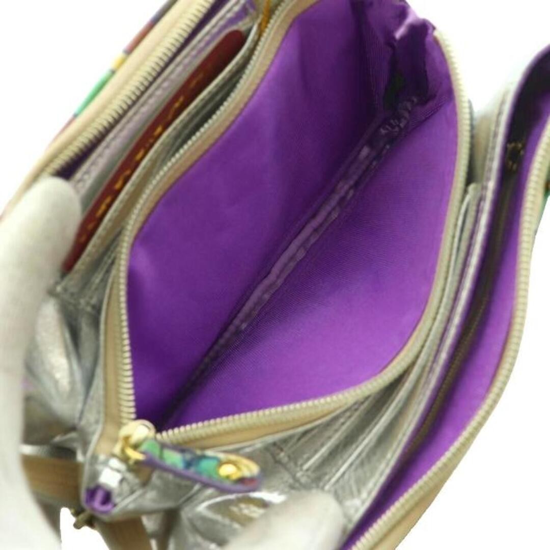 Moda Principe Modaprincipe Shoulder Bag Wallet Long Enamel Total Pattern Used 1c