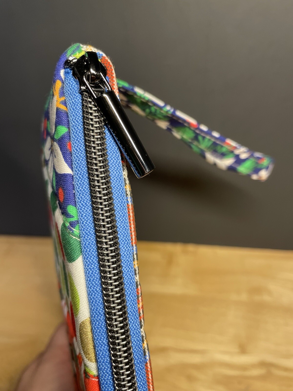 Christmas Nutcracker Handmade Quilted Zippered Wristlet Pouch