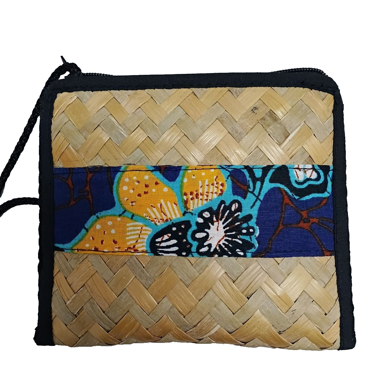 Woven Mini Sling Bag Handwoven Kercut Grey Sedge Leaf Shoulder Crossbody Purse