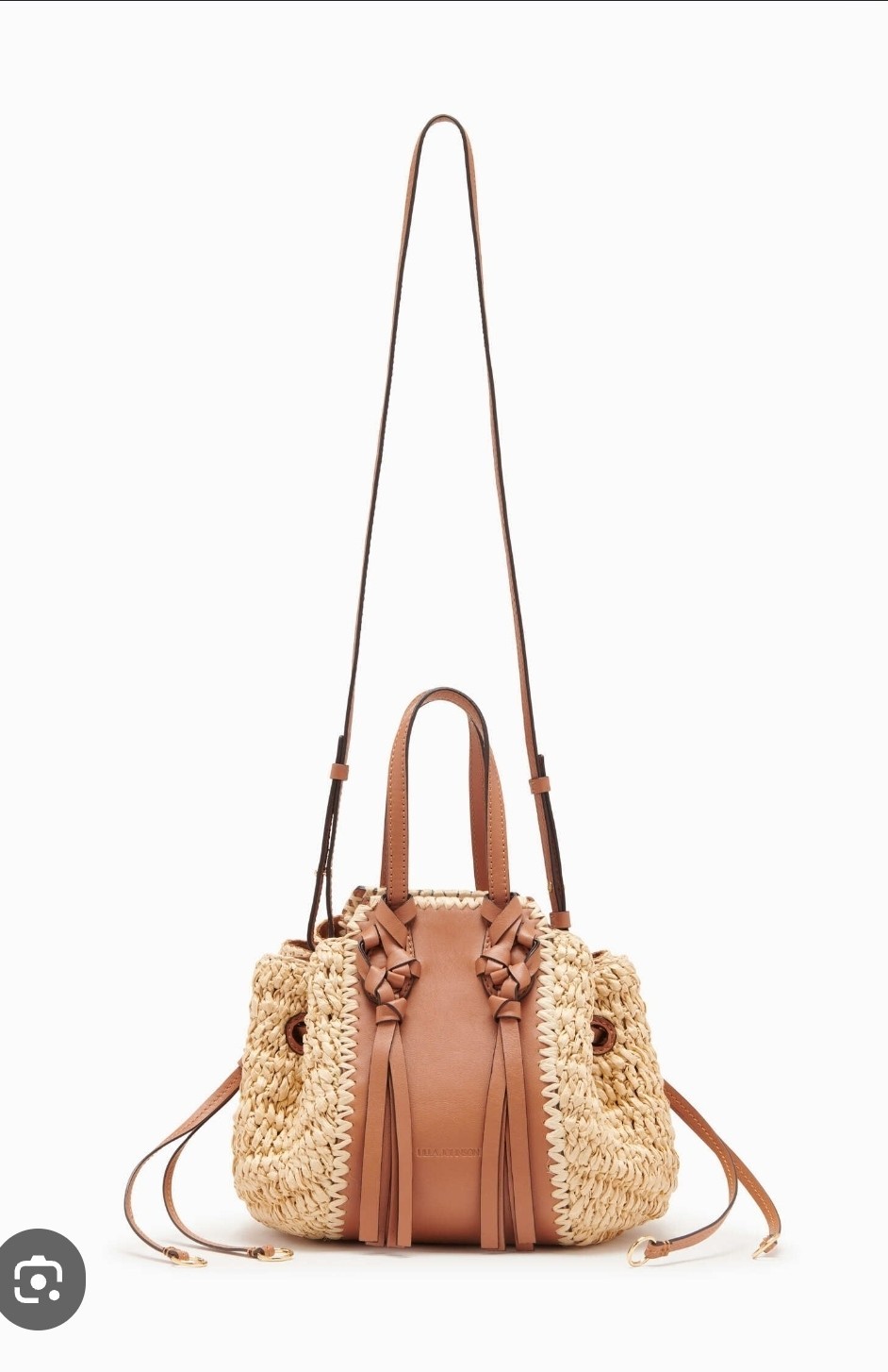 Ulla Johnson Women’s Beige Gio Raffia Leather Straw Bag