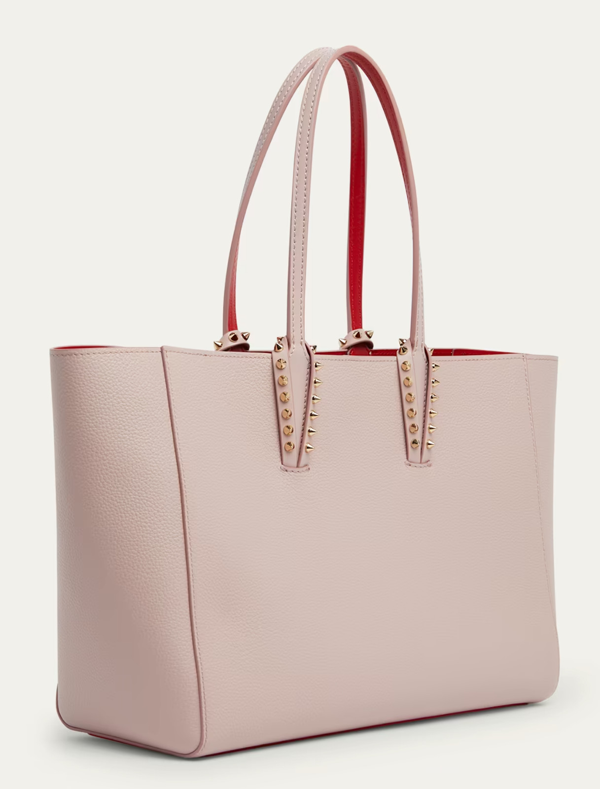 Christian Louboutin Cabata Small Tote Vintage Rose Pink Leather Shoulder Bag