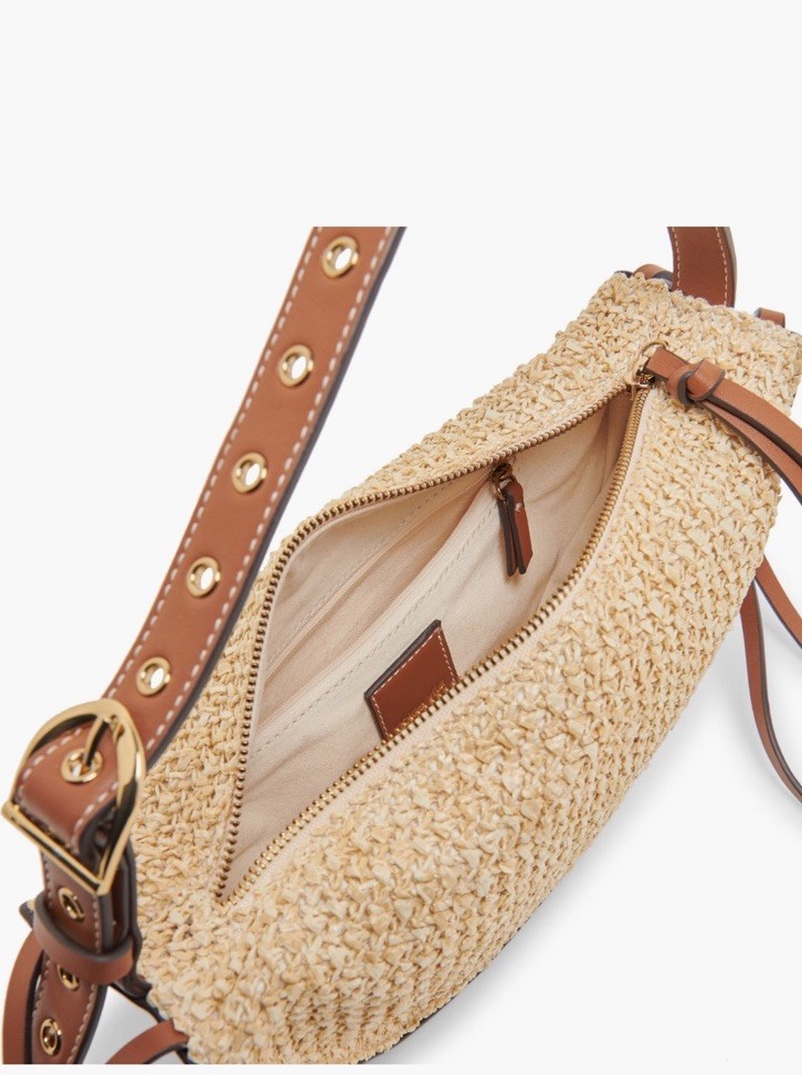 NWT Anthropologie Dolce Vita Monaco Raffia Shoulder Bag