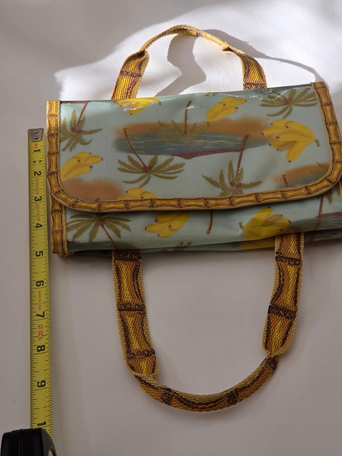 Banana Island Bag Lunch Snack Tote Cosmetic Bag Avon Beach Carrier Palm Tree 8