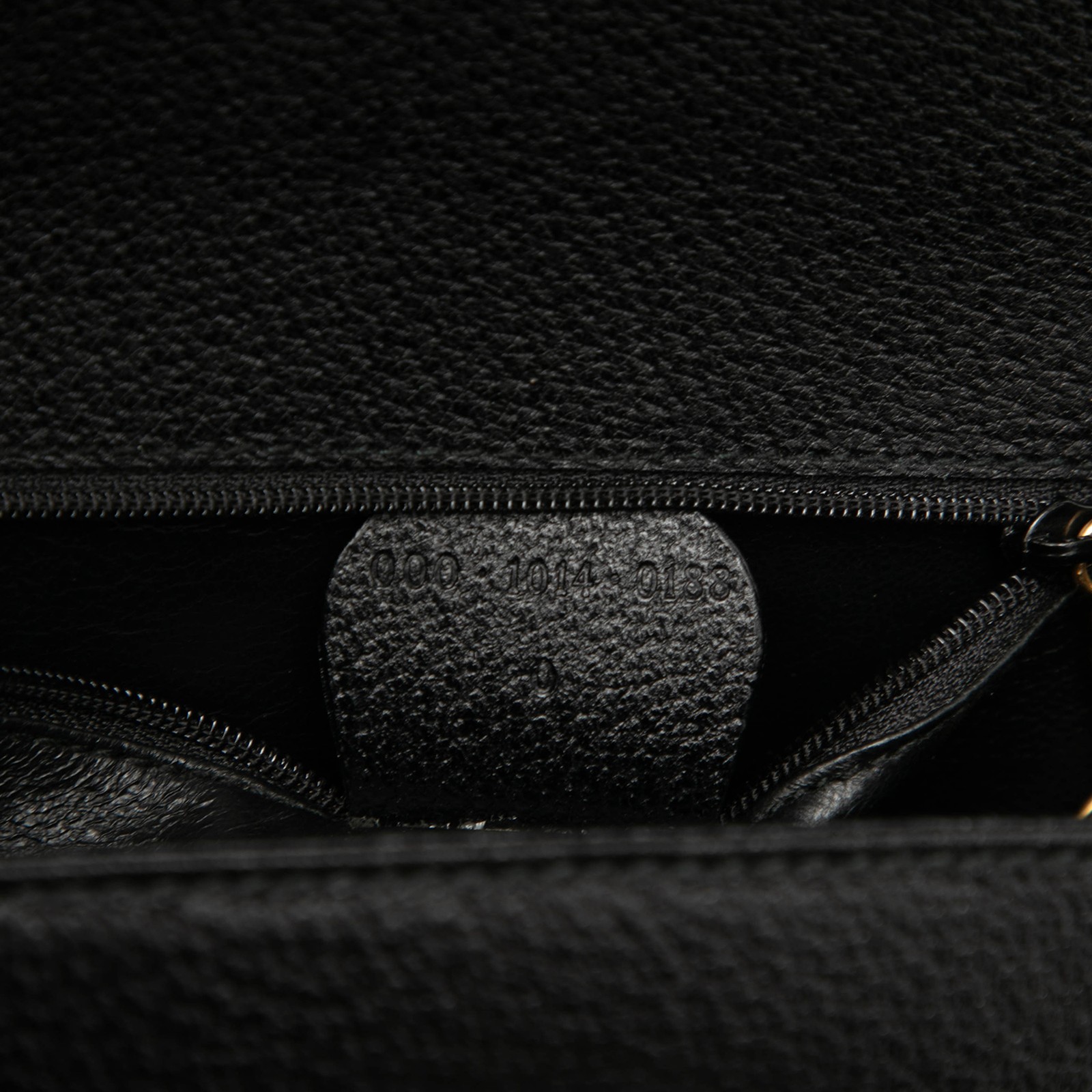 Gucci Small Grained Calfskin Bamboo Night Pre-Loved Satchel Black