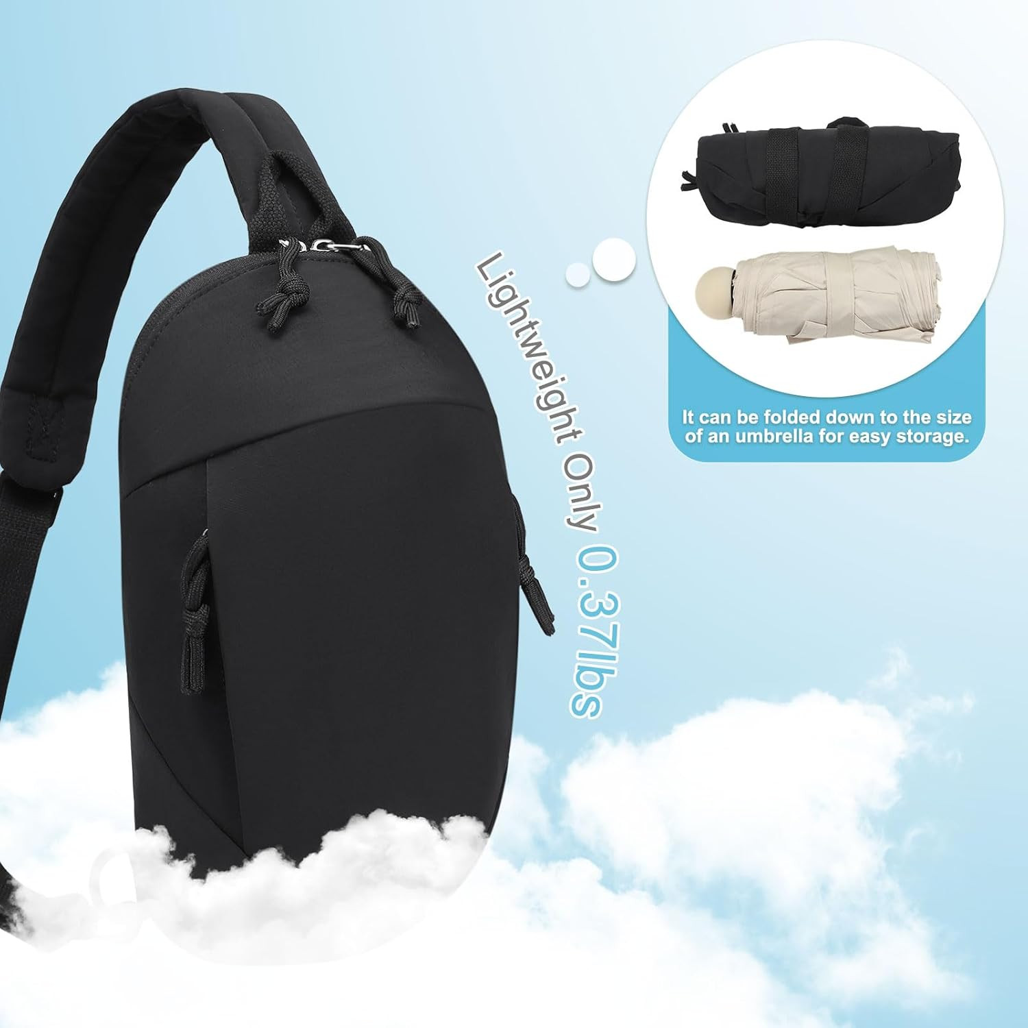 Small Sling Bag with RFID Blocking, Mini Fanny Pack for Women and Men