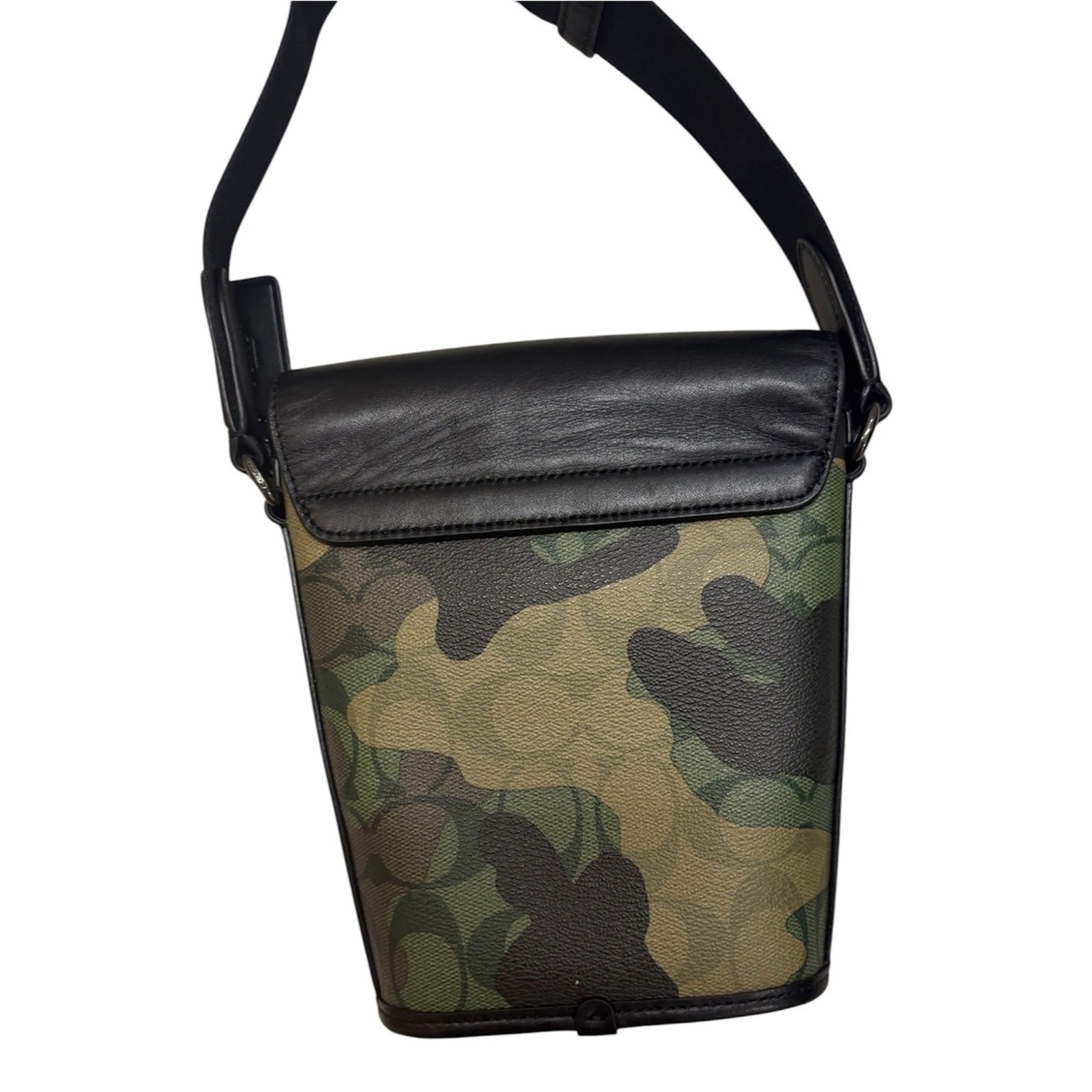 COACH Track Small Flap Crossbody In Signature Canvas With Camo Print