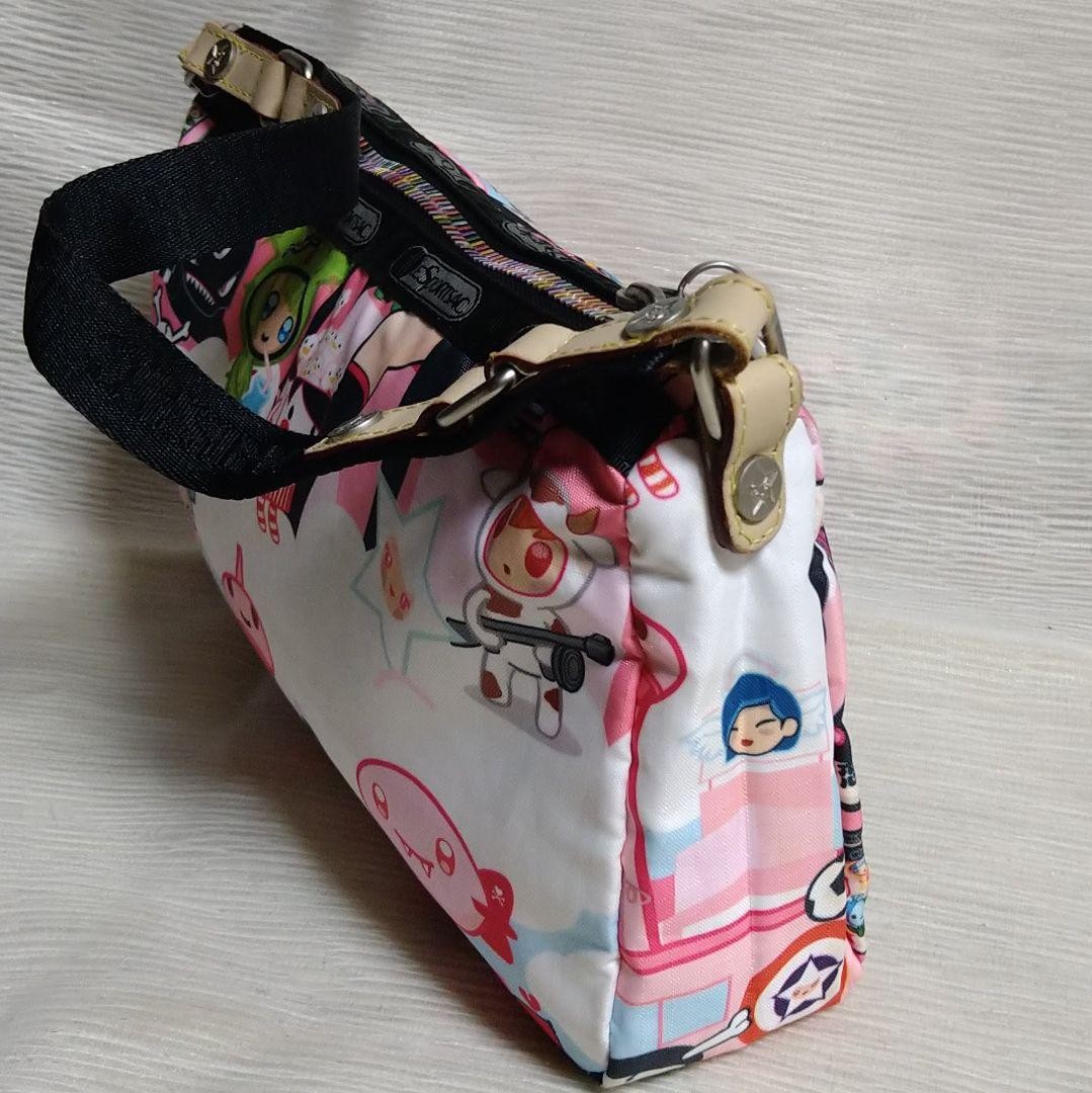 LeSportsac x tokidoki Mini Handbag Città Rosa City Nylon Multicolor w/Carabiner