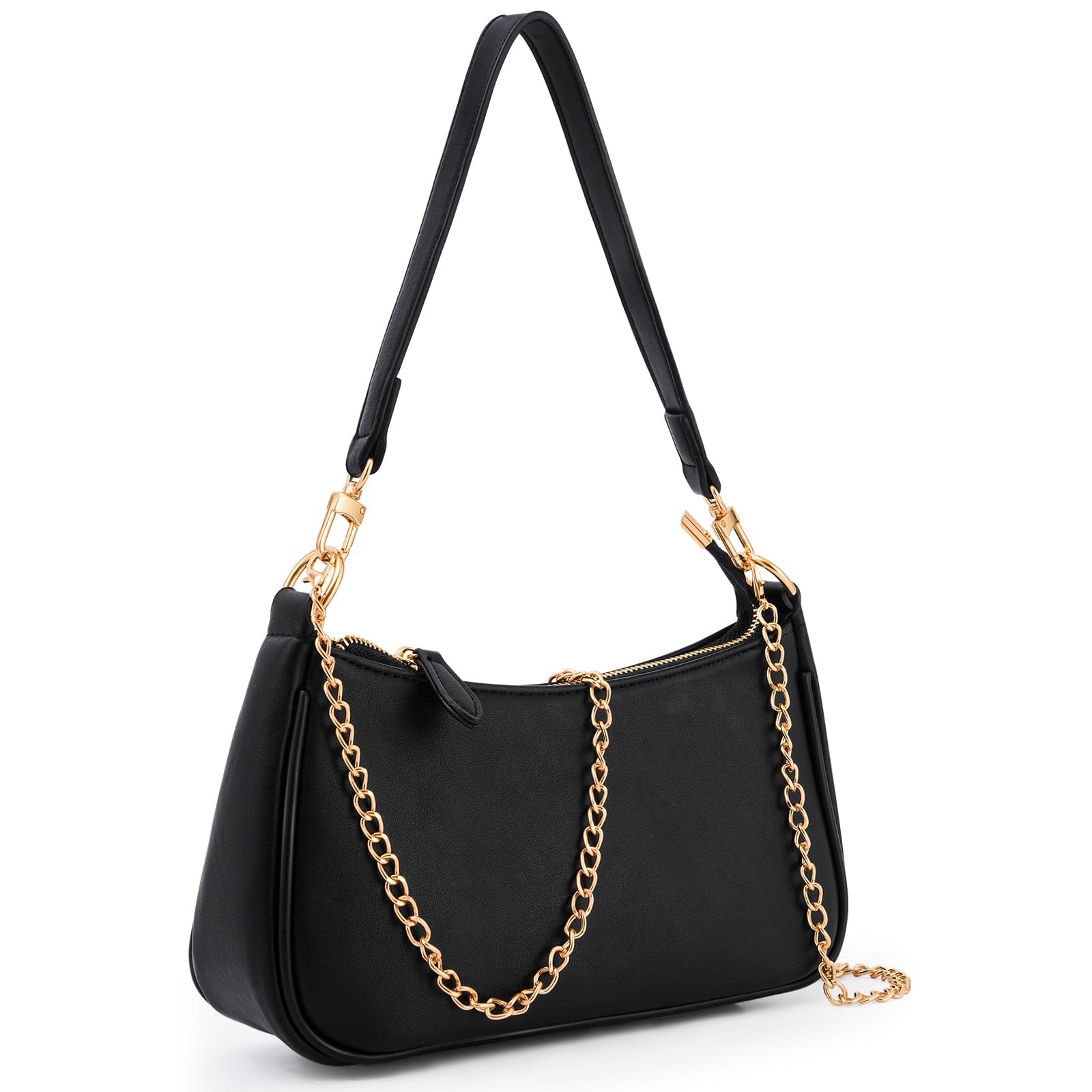 Uygafly Purses for Women Shoulder Bag and 6.8 x 10.5 x 3.3 inches, Aa-black