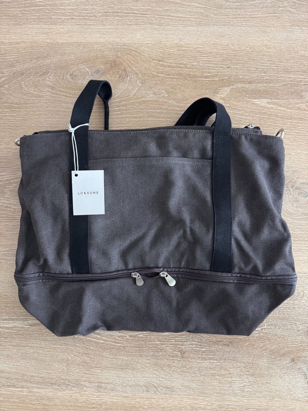 Lo & Sons Catalina Deluxe Tote Eco Friendly Canvas Midnight Ash
