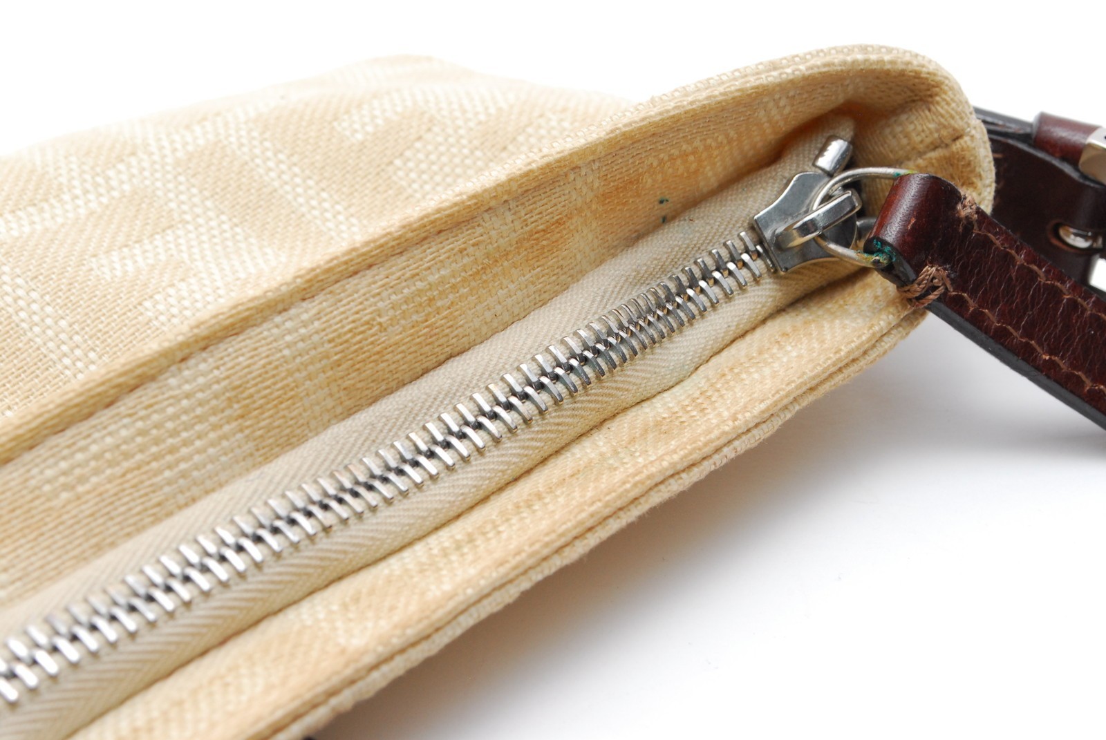 FENDI Mamma Shoulder Bag Ivory Zucca Canvas