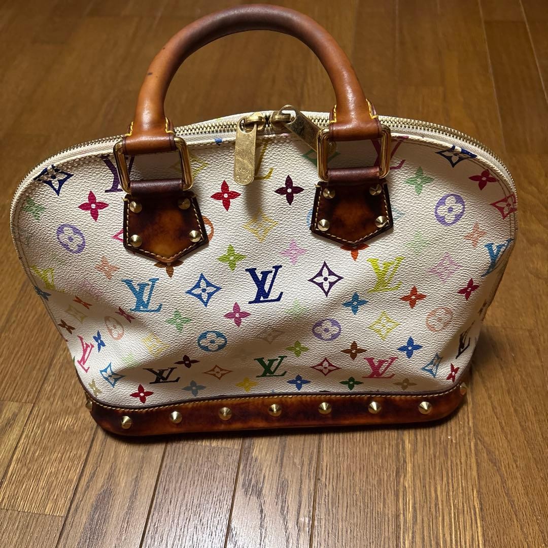 Louis Vuitton Monogram Multicolor Alma PM White M92647 Handbag Used