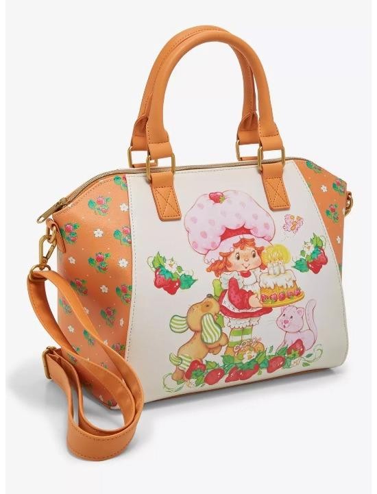 Loungefly Strawberry Shortcake & Friends Birthday Satchel Crossbody Bag & Wallet