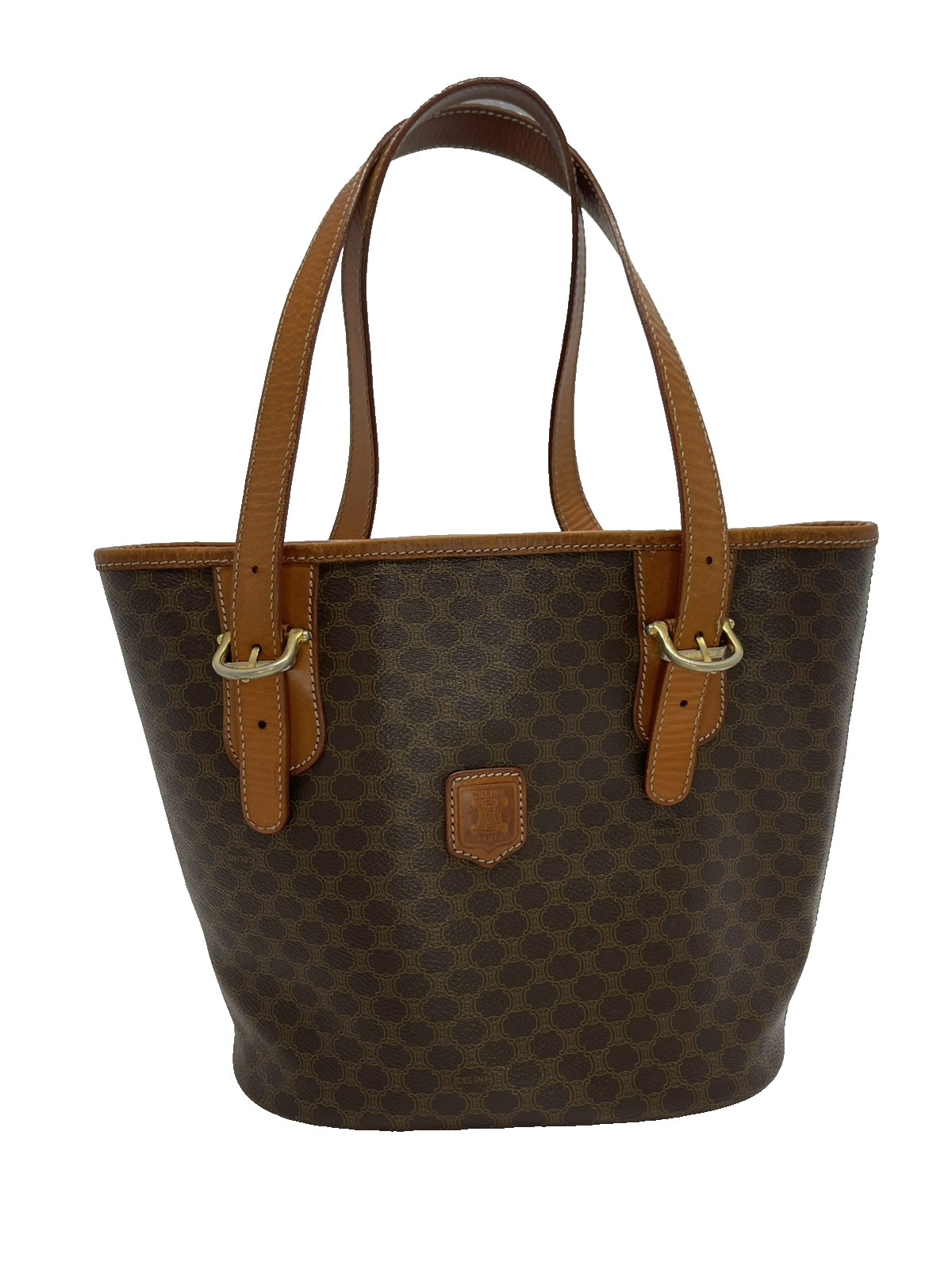 CELINE Brown PVC Tote Bag Shoulder Bag – Made in Italy /49