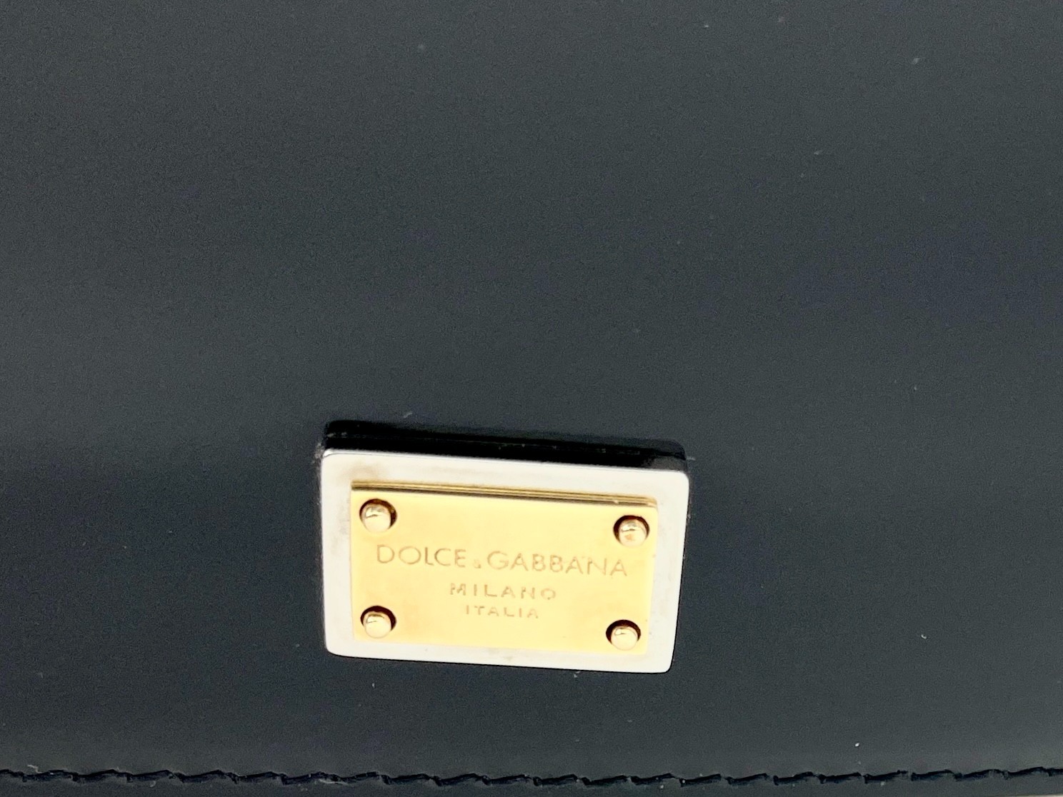 Retail $4545 Authentic New Dolce & Gabbana D&G Mini Sicily Box Handbag BlackGold